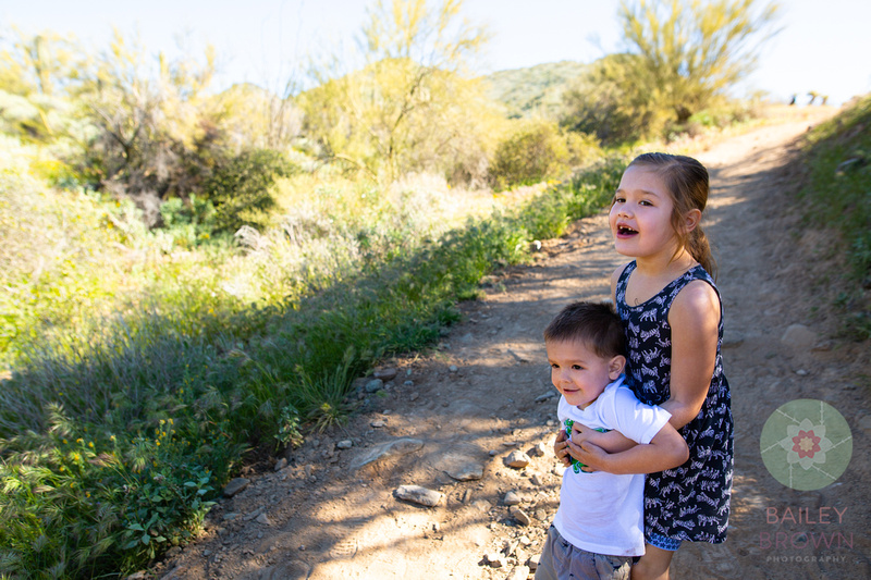 Spring photography of children enjoying a nature habitat.