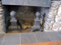 Marlowe's photo of the stone fireplace in the old house.